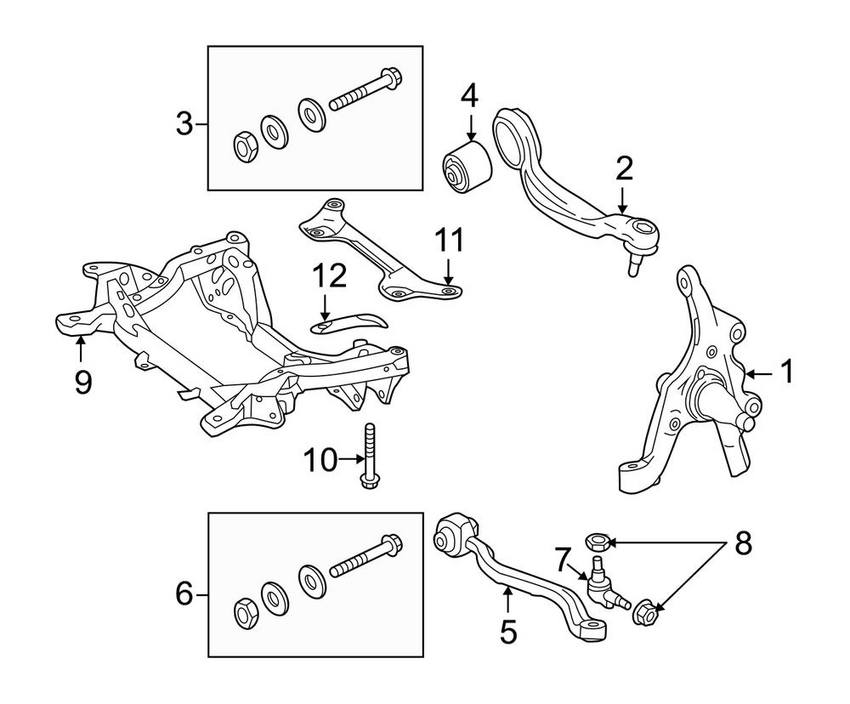 Mercedes Suspension Control Arm - Front Driver Left Upper 2183301111